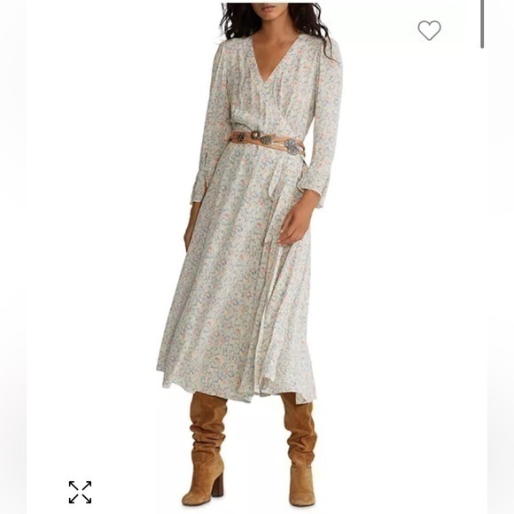 Polo Ralph Lauren Dresses & Skirts - Polo Ralph Lauren Bishop Sleeve Floral Print Wrap Dress